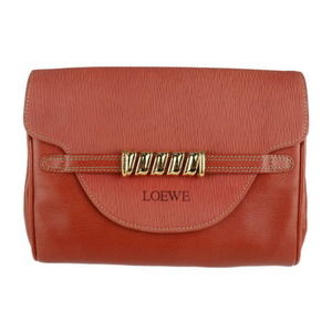 LOEWE Red Leather Clutch Bag
